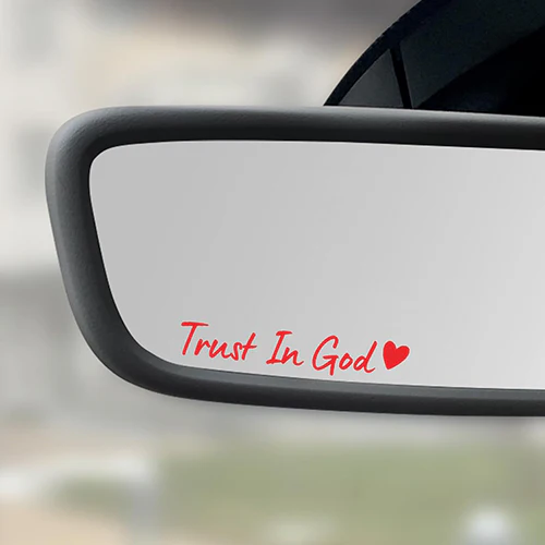 Trust In God Rearview Mirror Car Sticker, Inspirational Sticker, Religious, Christian Car Decal LM32 897455 - Image 9