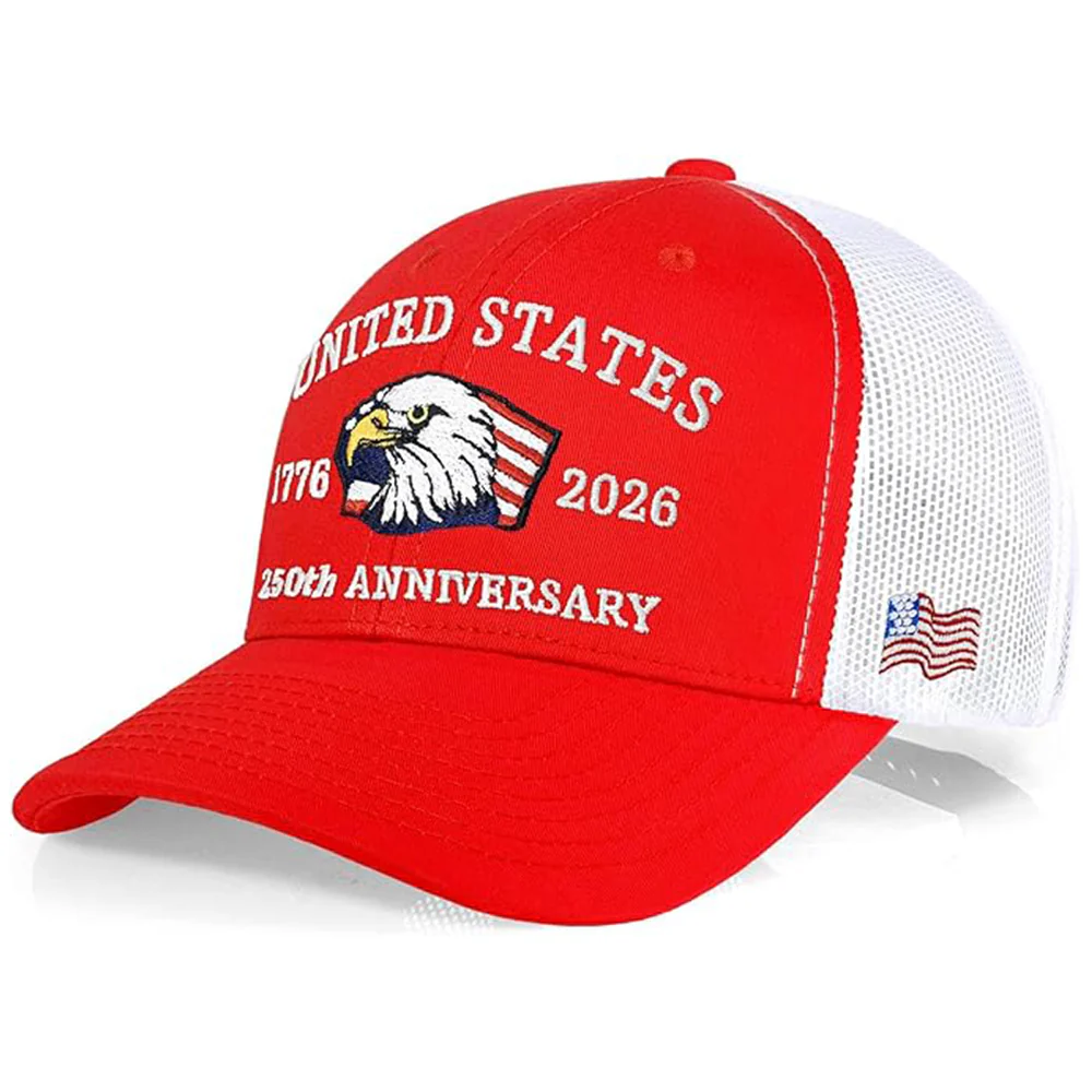 United States 250th Anniversary 1776-2026 Embroidered Patriotic Trucker Hat LM32 669187 - Image 5
