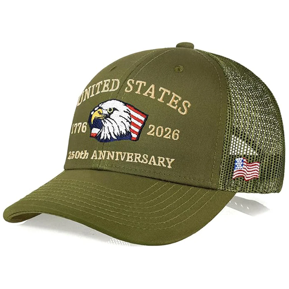 United States 250th Anniversary 1776-2026 Embroidered Patriotic Trucker Hat LM32 669187 - Image 6