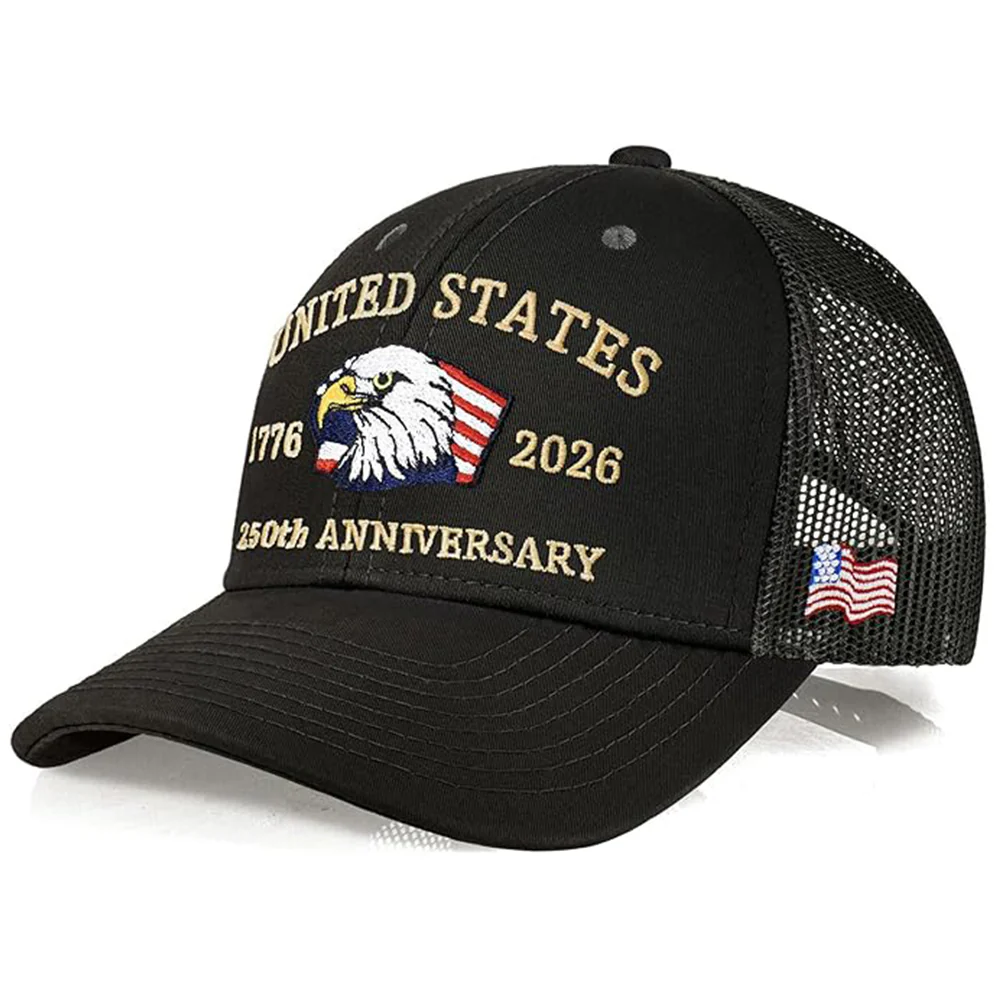 United States 250th Anniversary 1776-2026 Embroidered Patriotic Trucker Hat LM32 669187 - Image 8