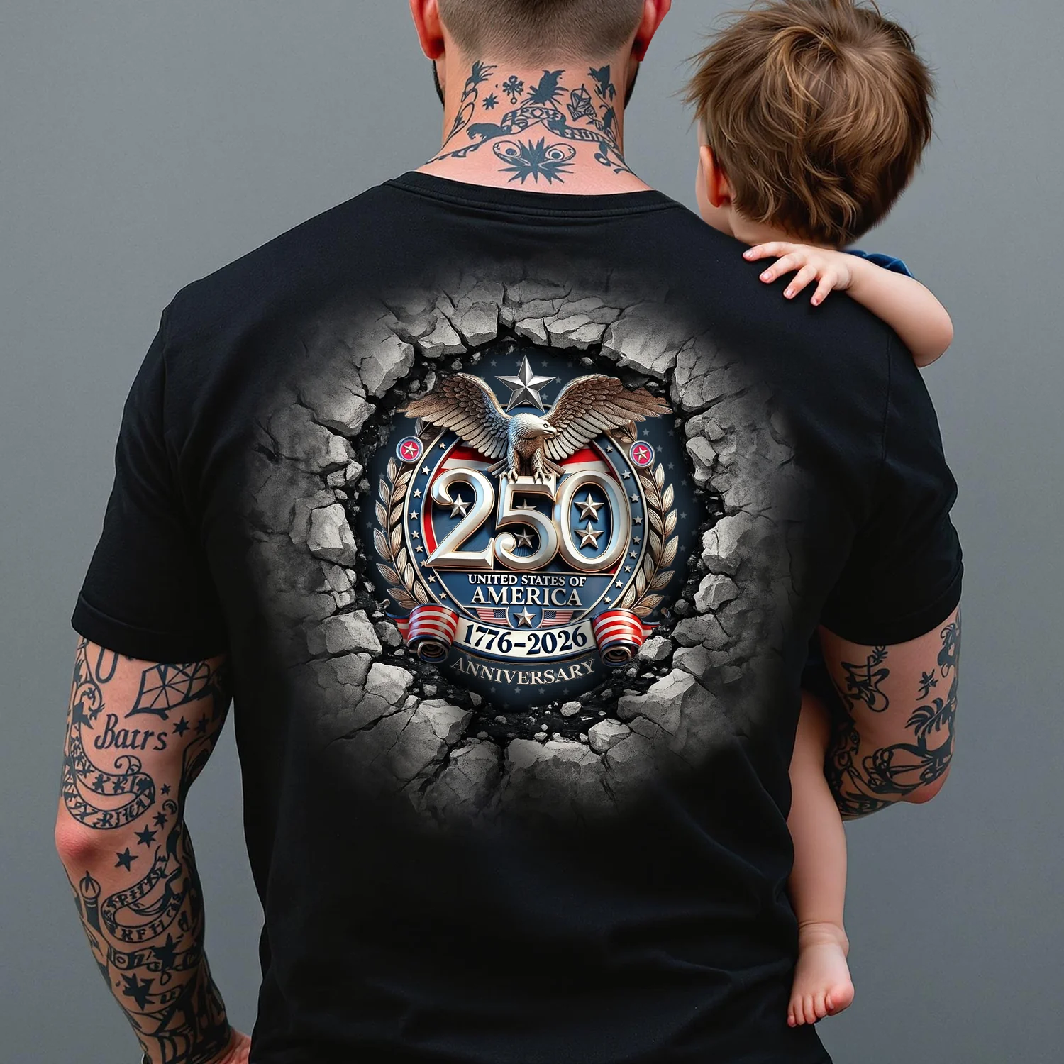 USA Eagles 250th Anniversary Semiquincentennial 1776-2026 Backside Shirt LM32 899025 - Image 6