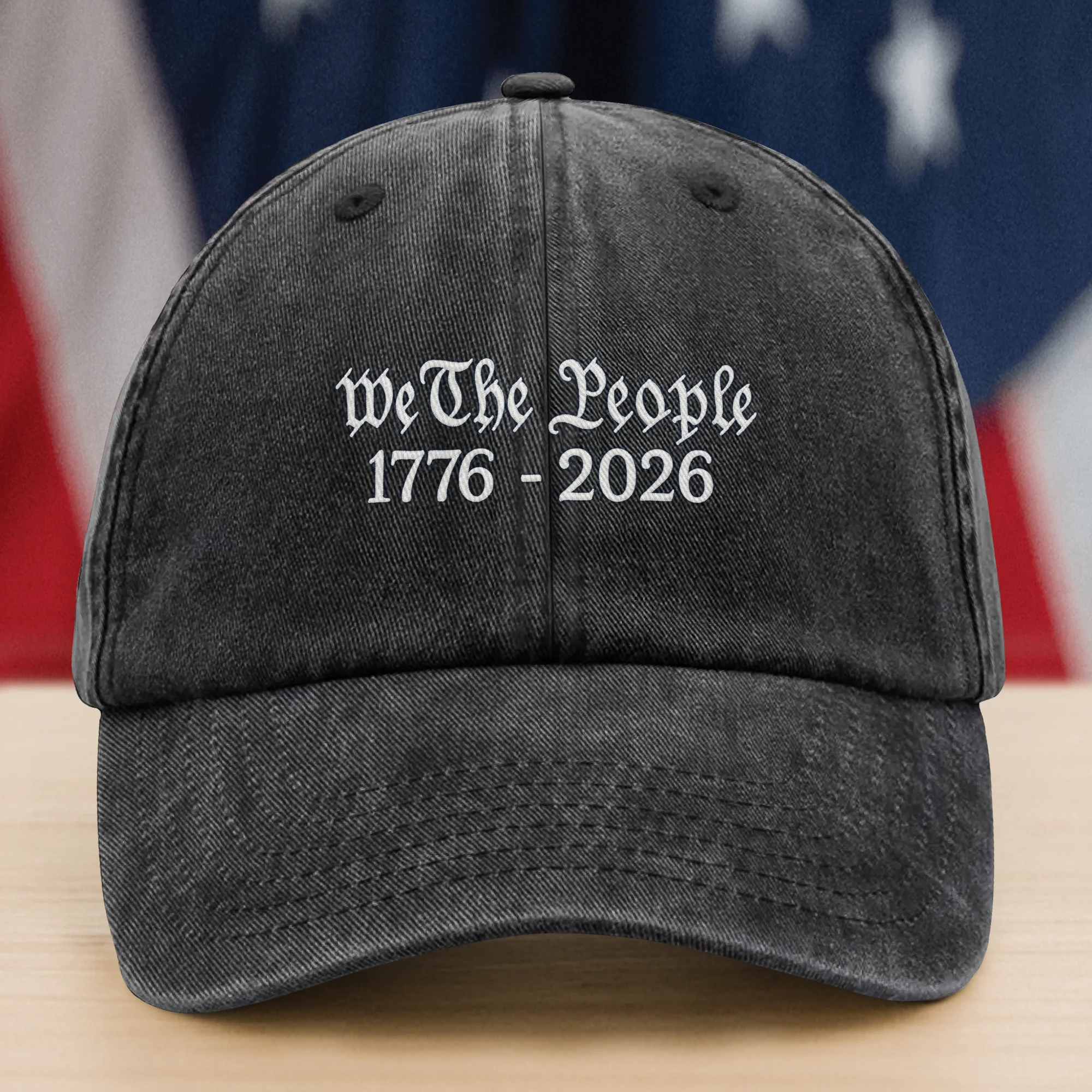 We The People 250 Years of America 1776 - 2016 Washed Denim Baseball Cap LM32 895175 - Image 3