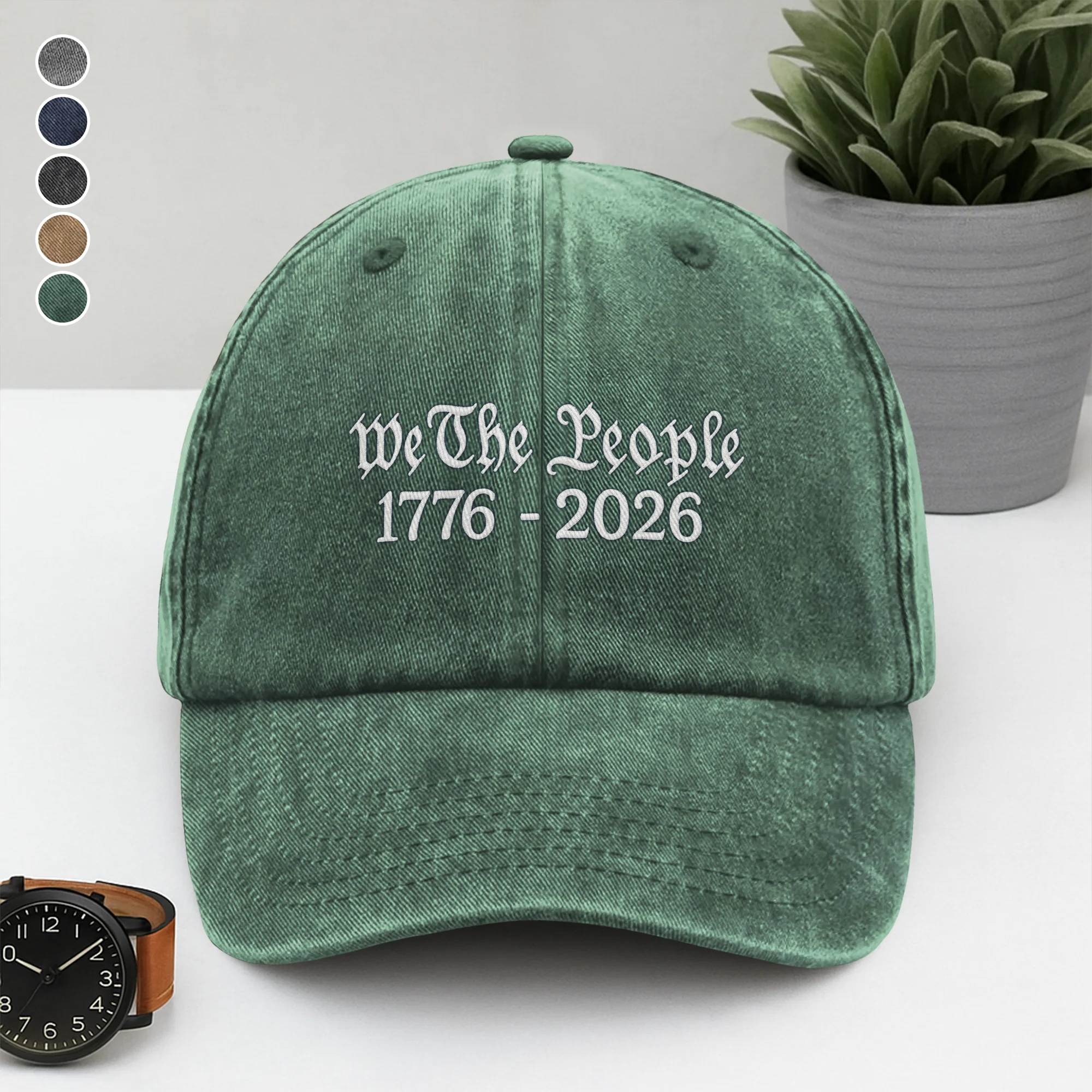 We The People 250 Years of America 1776 - 2016 Washed Denim Baseball Cap LM32 895175 - Image 6