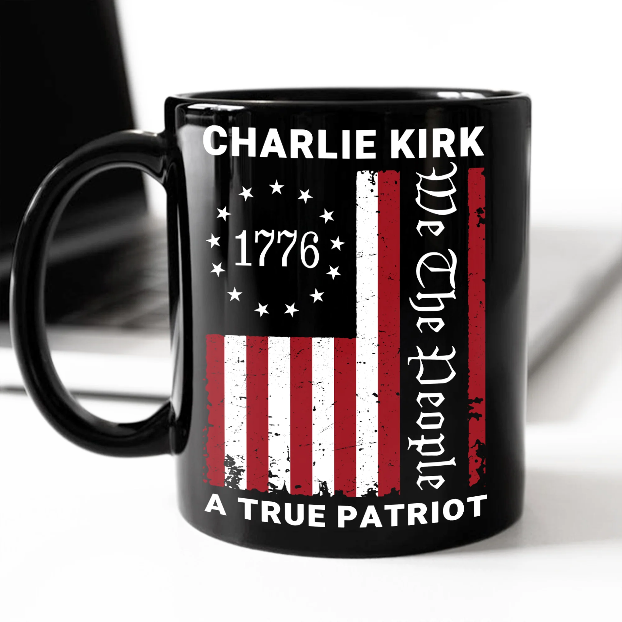 We The People - Pray For Charlie Kirk Memorial Black Mug LM32 65469 - Image 7