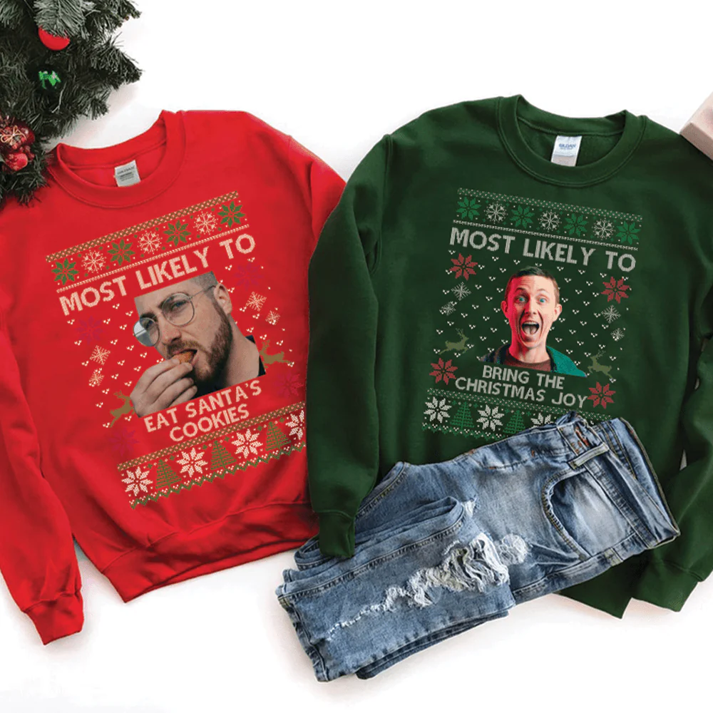 Most Likely Family Custom Photo Christmas Sweater TA29 891555 - Image 3