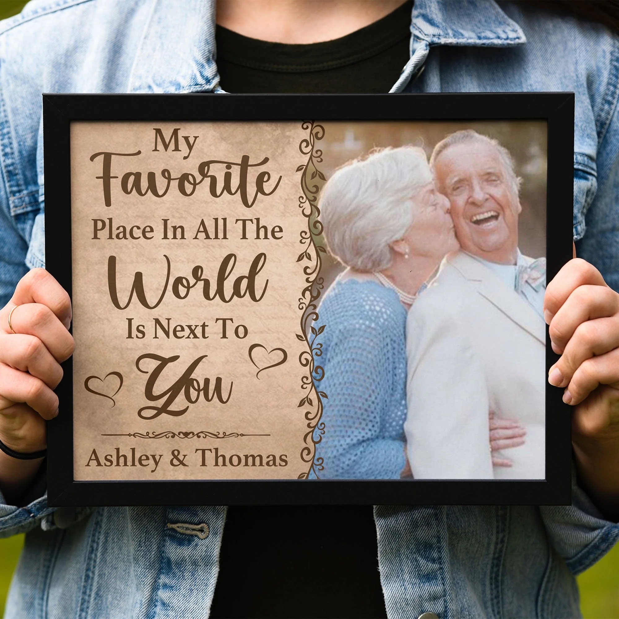 My Favorite Place Is Next To You Personalized Anniversary Picture Frame C579 892399