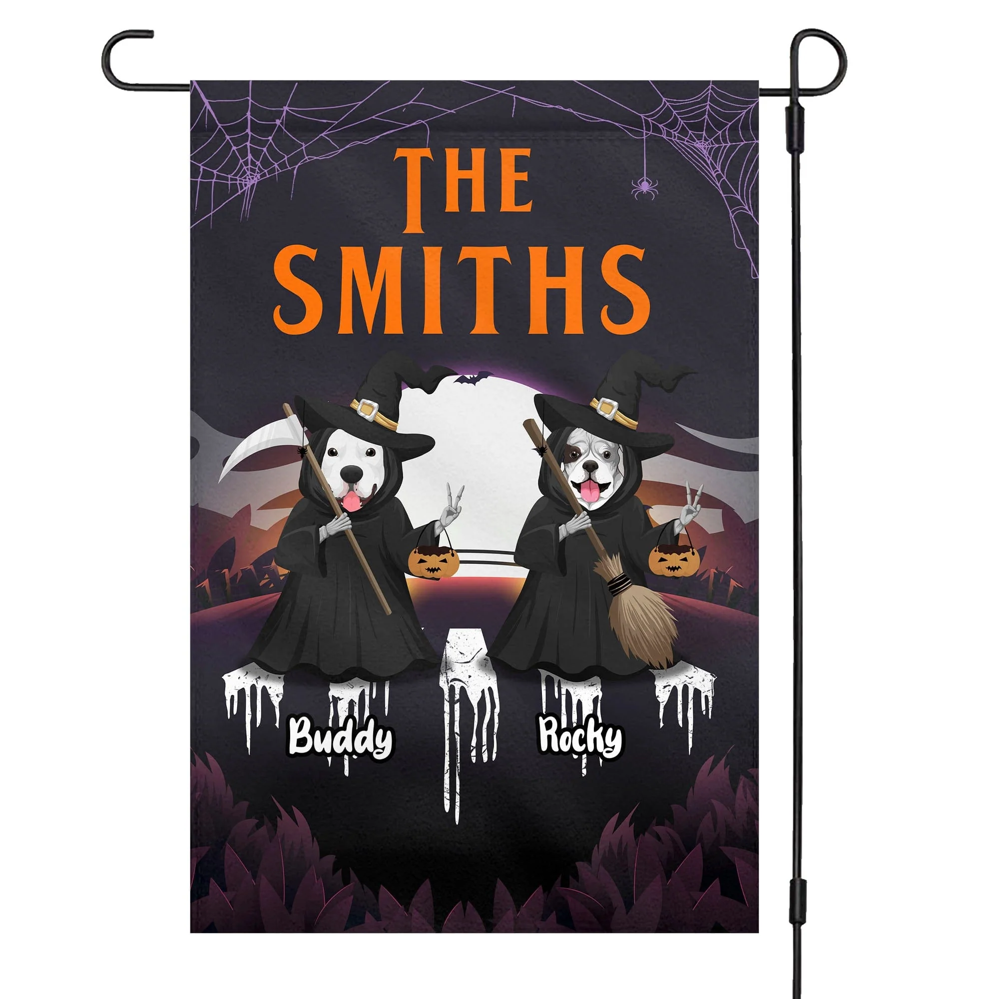 Halloween The Witches Dog Garden Flag