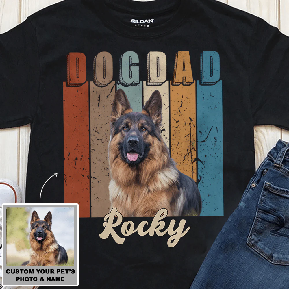 Vintage Dog Dad Photo Dog Shirt