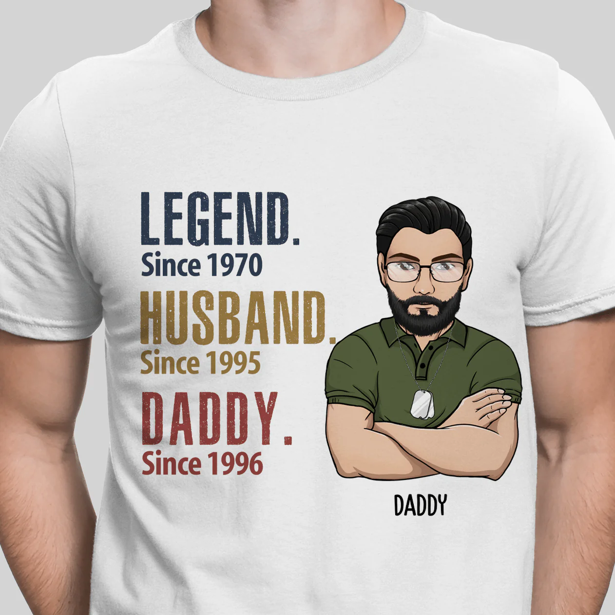 Legend Husband Daddy Since Years Family Shirt - Image 3