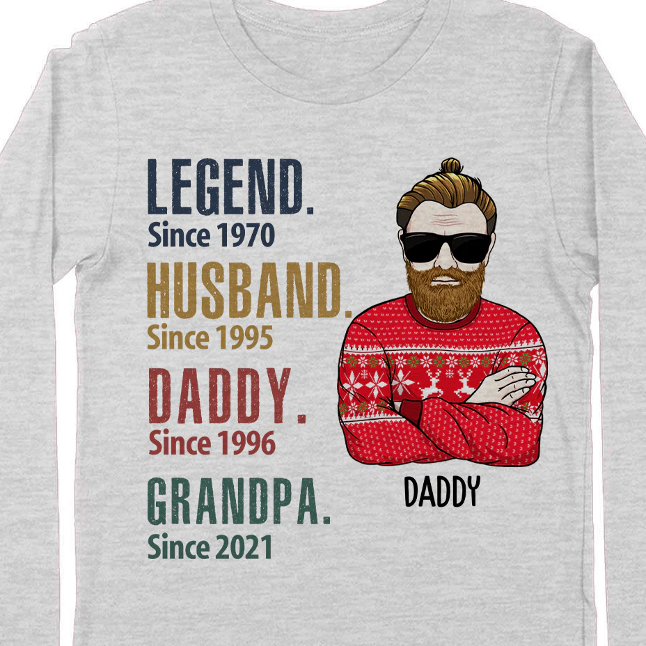 Legend Husband Daddy Since Years Family Shirt - Image 4