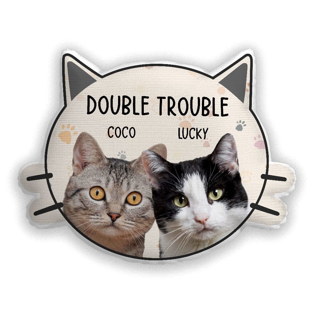 Custom Photo Trouble Makers Cat Custom Shaped Pillow N304 890797 - Image 3