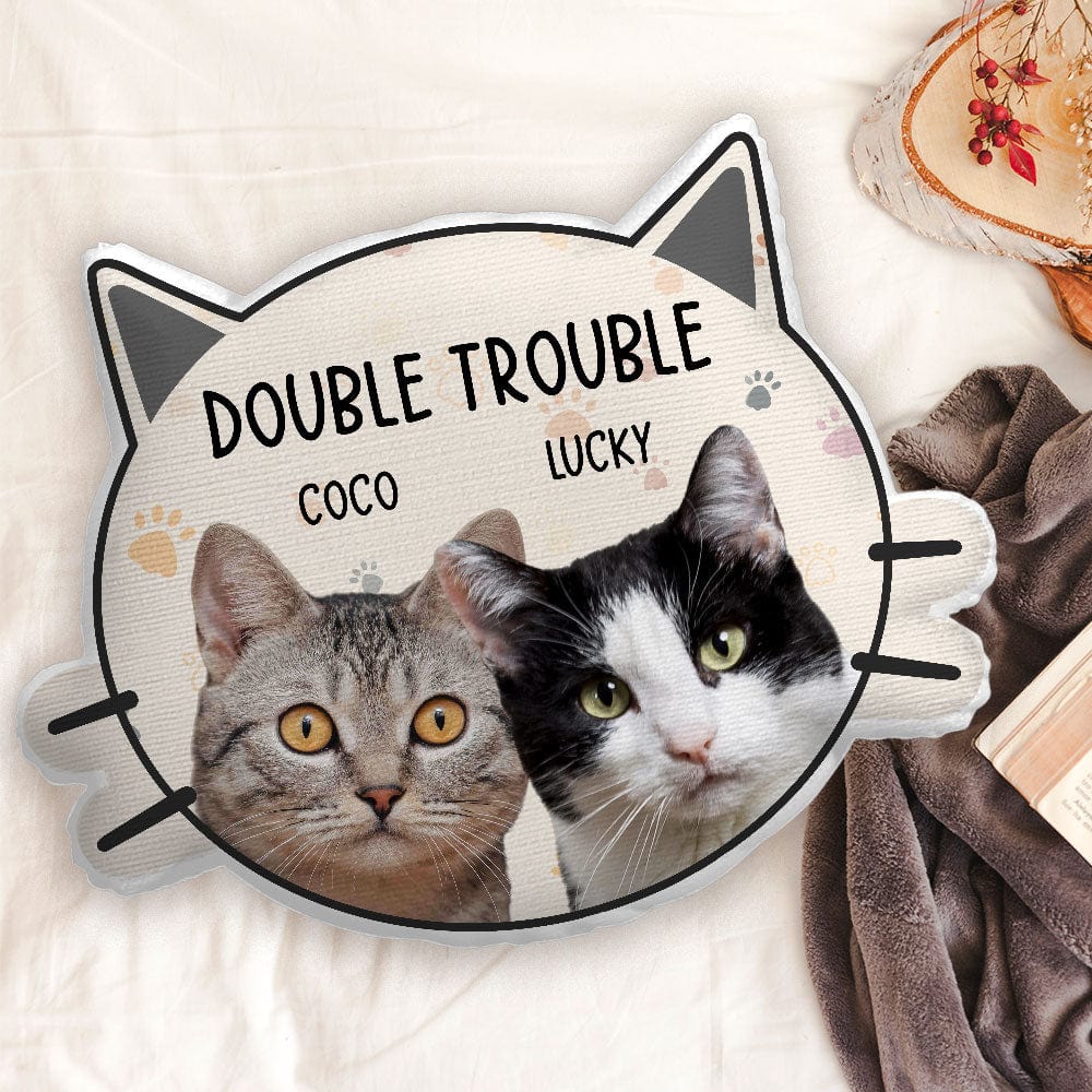 Custom Photo Trouble Makers Cat Custom Shaped Pillow N304 890797 - Image 4