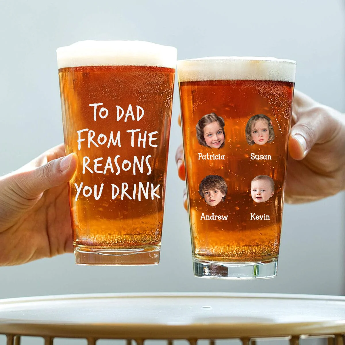 Custom Face Photo From The Reasons You Drink Beer Glass DM01 890923