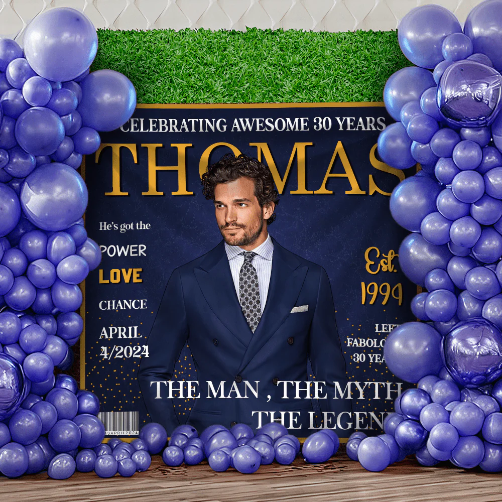 Custom Photo Birthday Magazine Backdrop DM01 890867 - Image 4