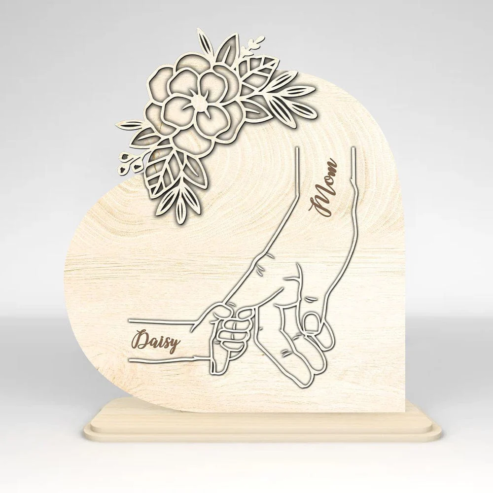Mom And Kid Hands Heart Stand Mother's Day Personalized Gift TA29 890799 - Image 4