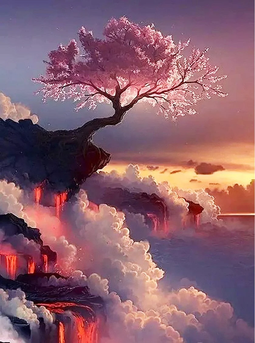 New DIY 5D Diamond Moon Tree Full Round Painting - Image 15