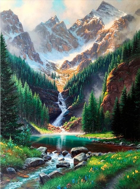 New DIY 5D Diamond Moon Tree Full Round Painting - Image 24