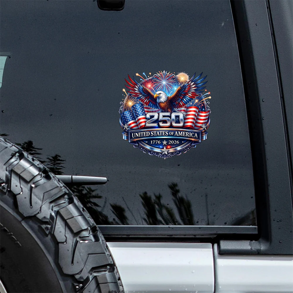 250 United State of America 1776 - 2026 Car Window Decal Sticker HO82 901380 - Image 6