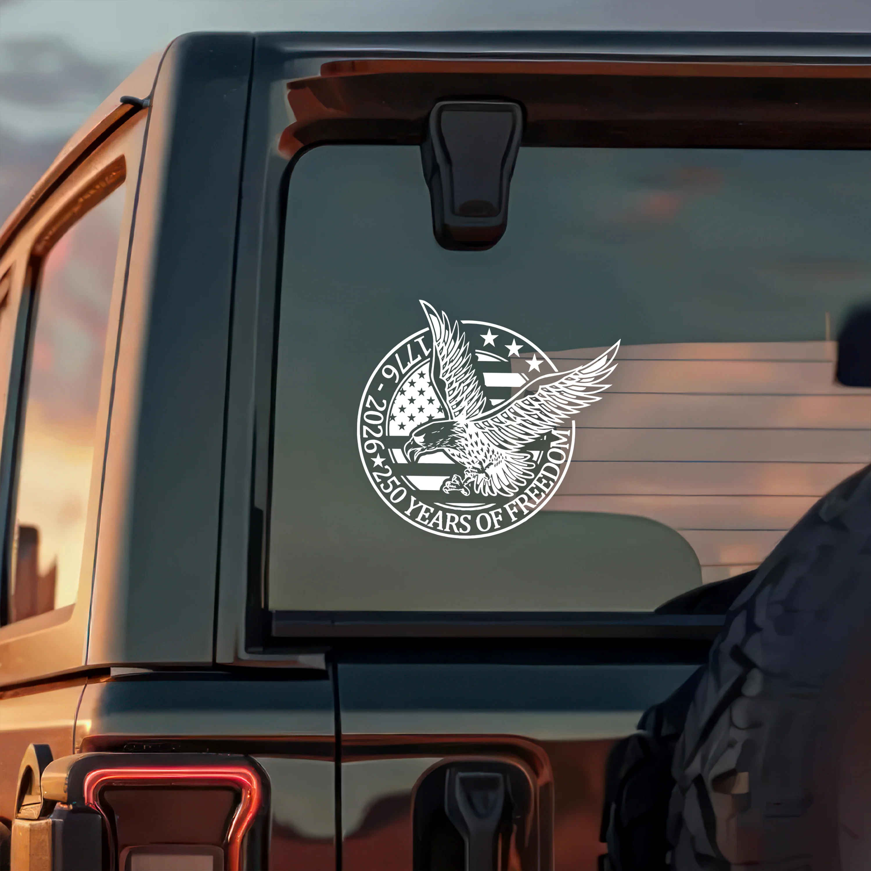 250 Years Of Freedom 1776-2026 Car Window Decal Sticker HA75 898972 - Image 5