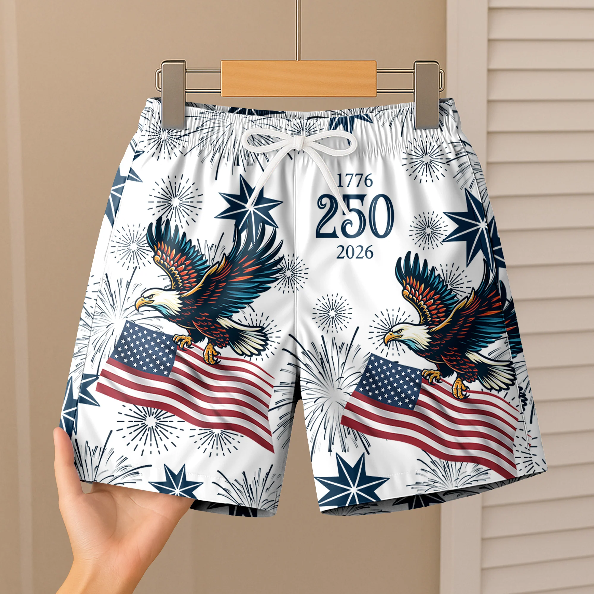 America Anniversary 1776–2026 Eagle Kid Beach Short TH10 169399 - Image 3