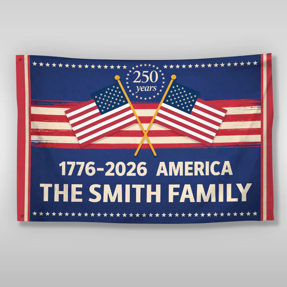 250 Years Anniversary Custom Family Name America House Flag CH07 910188 - Image 6
