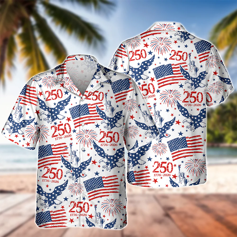 Personalized America 250th Anniversary Patriotic Eagle Hawaii Shirt HA75 920292 - Image 7