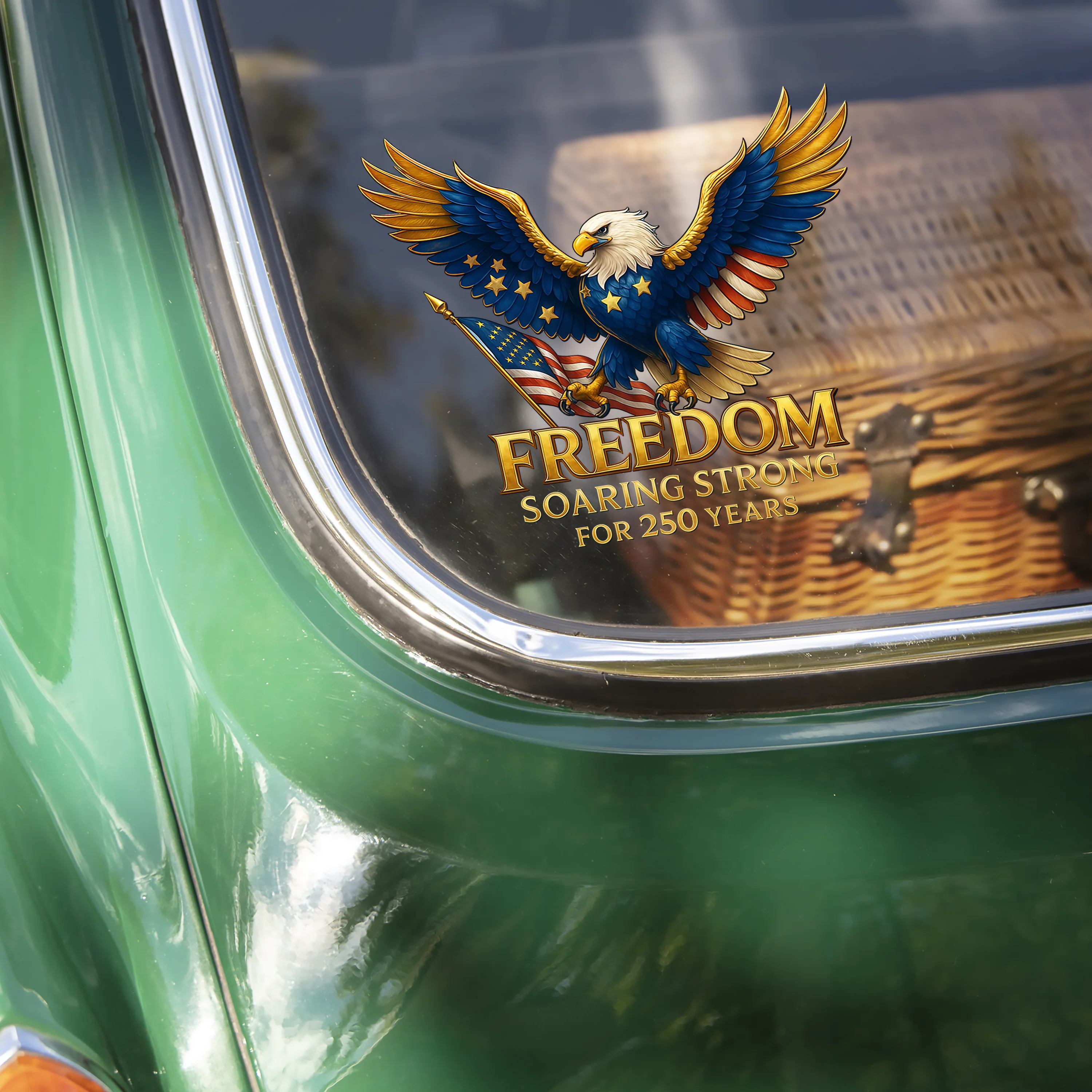 America Freedom Soaring Strong For 250 Years Car Window Decal Sticker HO82 901608 - Image 2