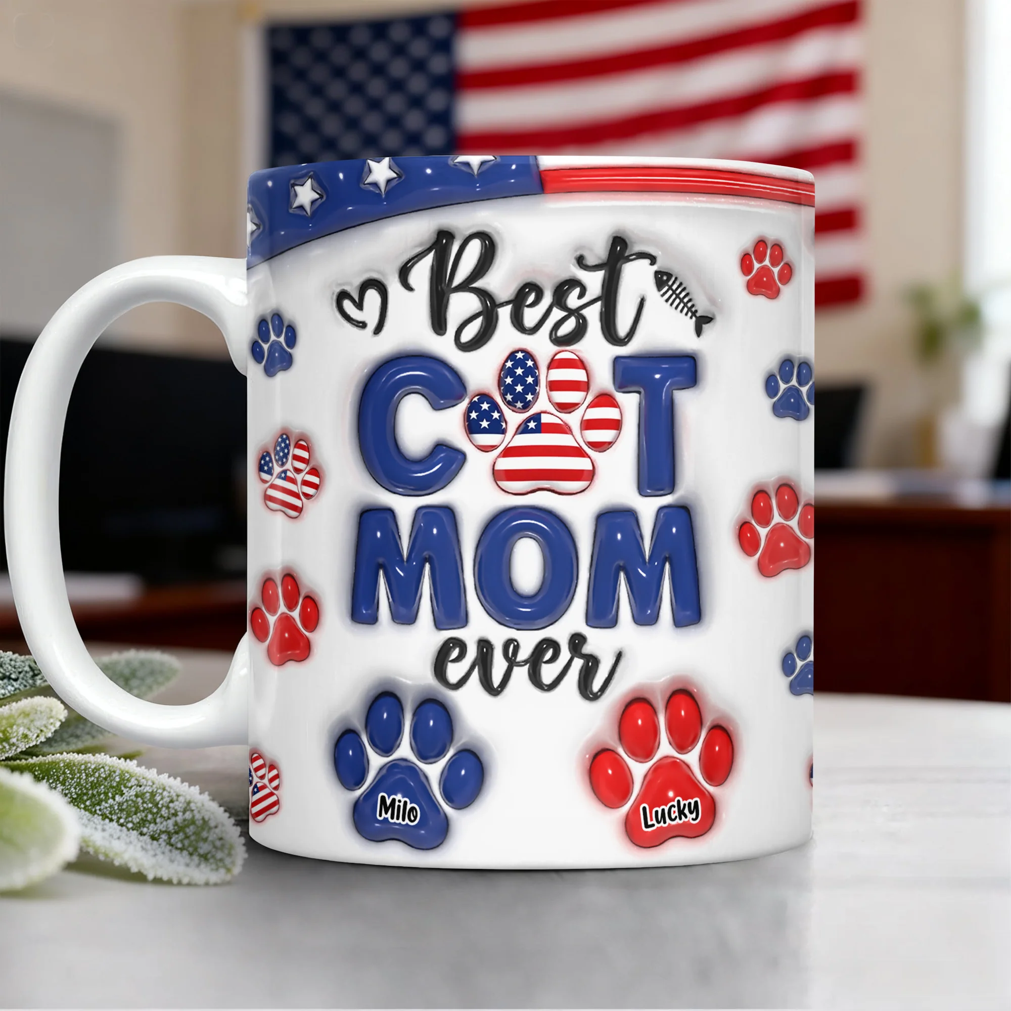 Best Dog Mom Dad Ever - Dog & Cat Personalized Custom 3D Inflated Effect Printed Mug HA75 920328 - Image 7