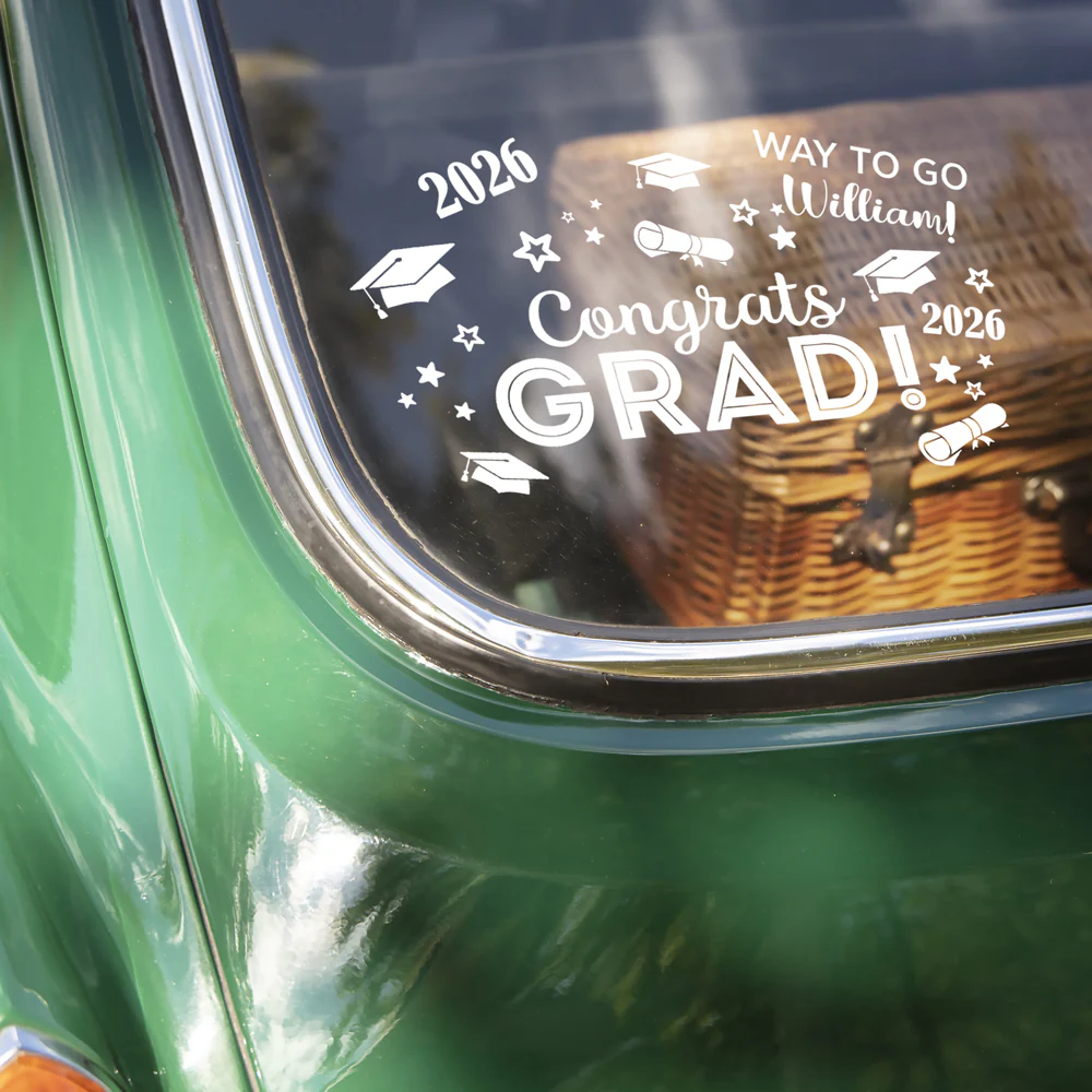 Congrats Grad! Personalized Graduation Car Window Decal Sticker HA75 898822 - Image 3