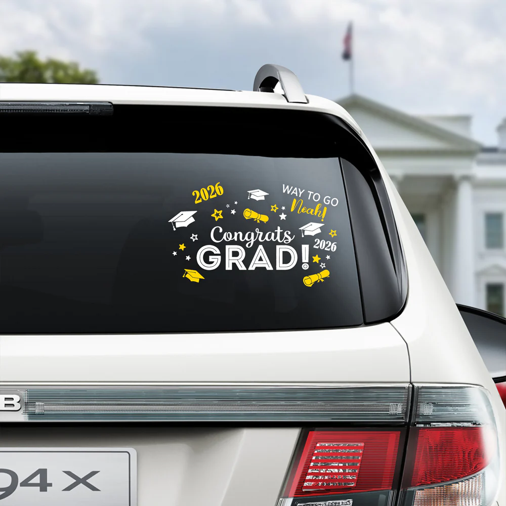 Congrats Grad! Personalized Graduation Car Window Decal Sticker HA75 898822 - Image 4