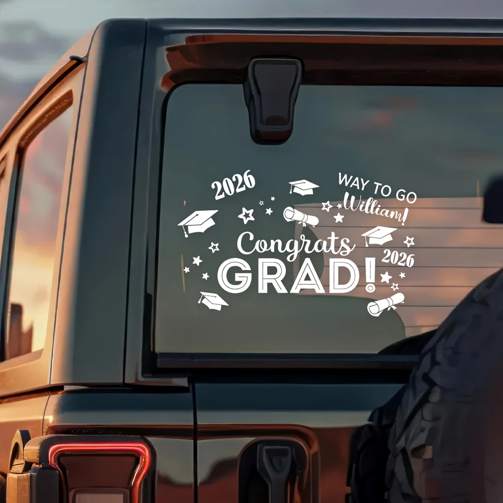 Congrats Grad! Personalized Graduation Car Window Decal Sticker HA75 898822 - Image 5