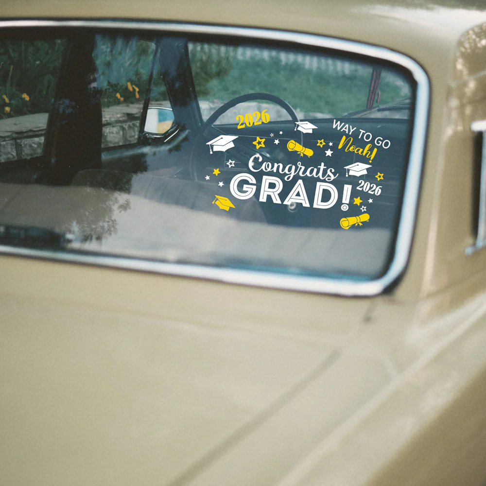 Congrats Grad! Personalized Graduation Car Window Decal Sticker HA75 898822 - Image 7