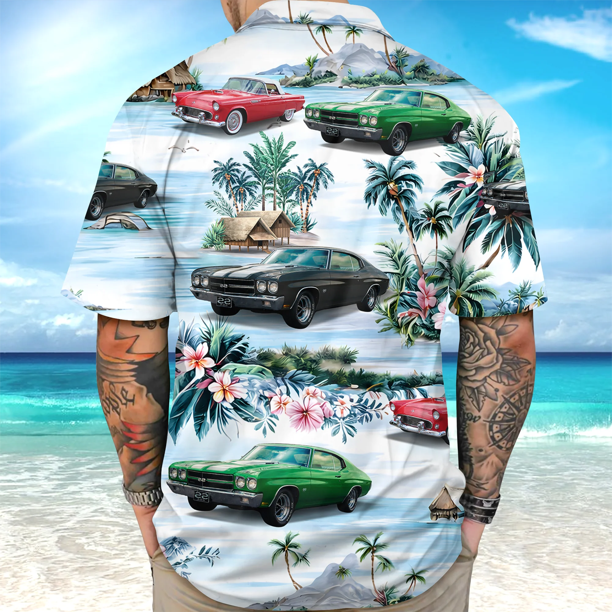 Custom Car Photo Aloha Hawaiian Shirt - Gift for Car Enthusiasts TH10 169463 - Image 3