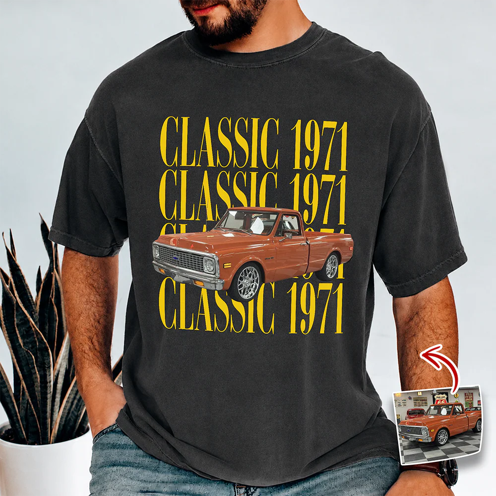 Custom Car Photo Vintage Comfort Shirt - Personalized Gift for Car Lovers TH10 170155