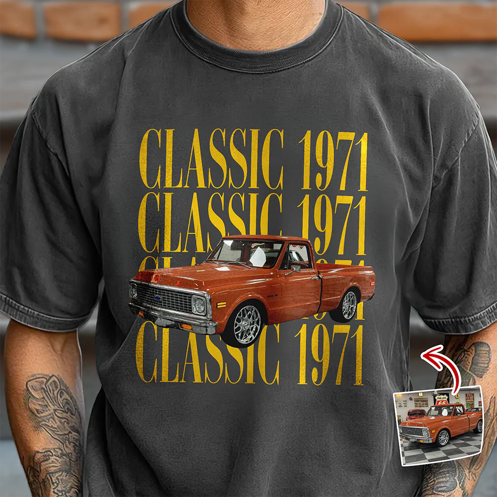 Custom Car Photo Vintage Comfort Shirt - Personalized Gift for Car Lovers TH10 170155 - Image 2