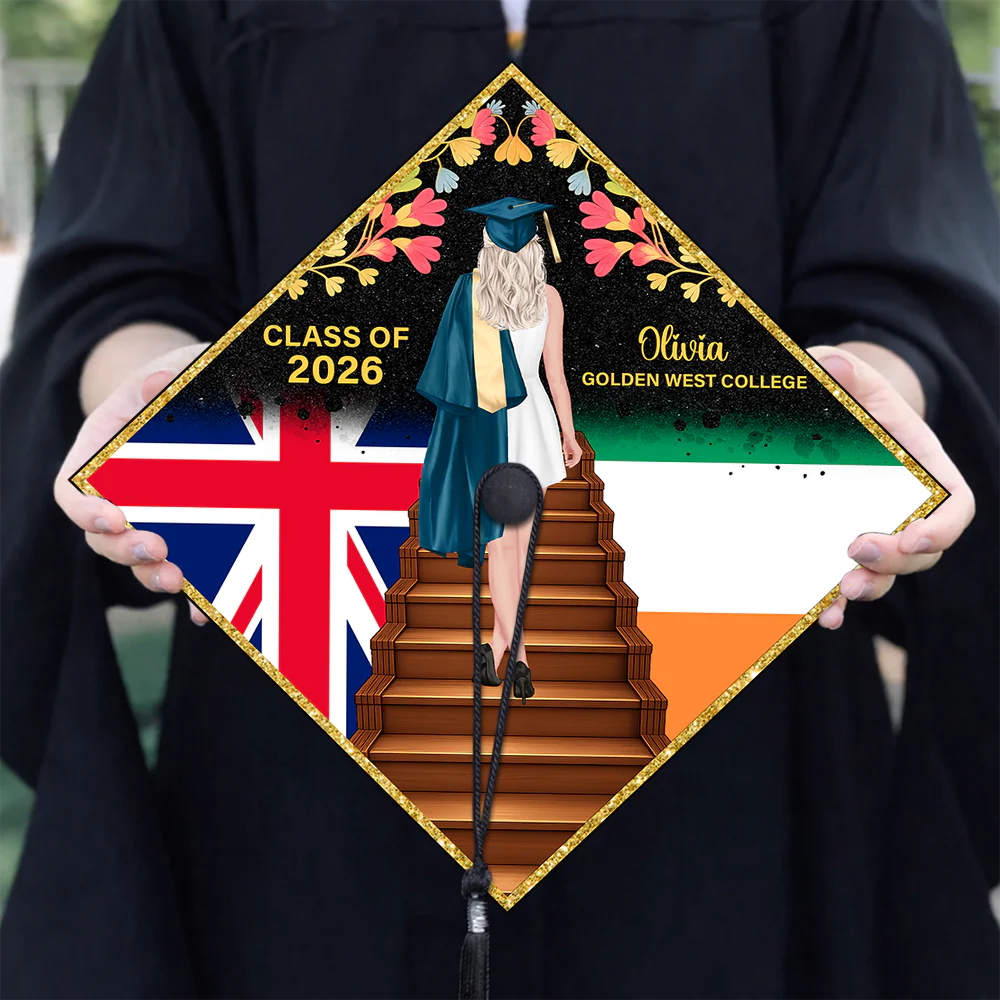 Custom Country Flag Class of 2026 Graduation Cap Topper CH07 910898 - Image 2