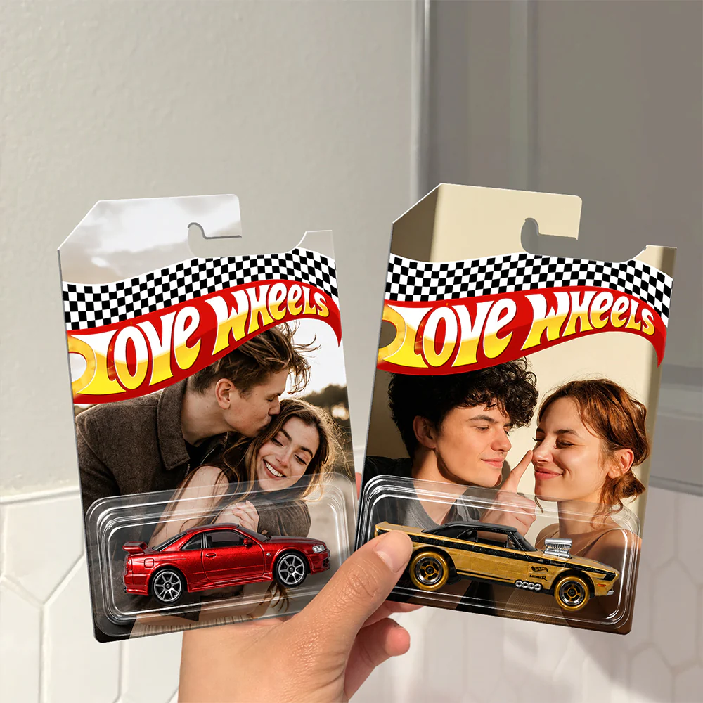 Custom Couple Photo Love Wheels Toy Car - Personalized Anniversary Gift HO82 902698 - Image 3
