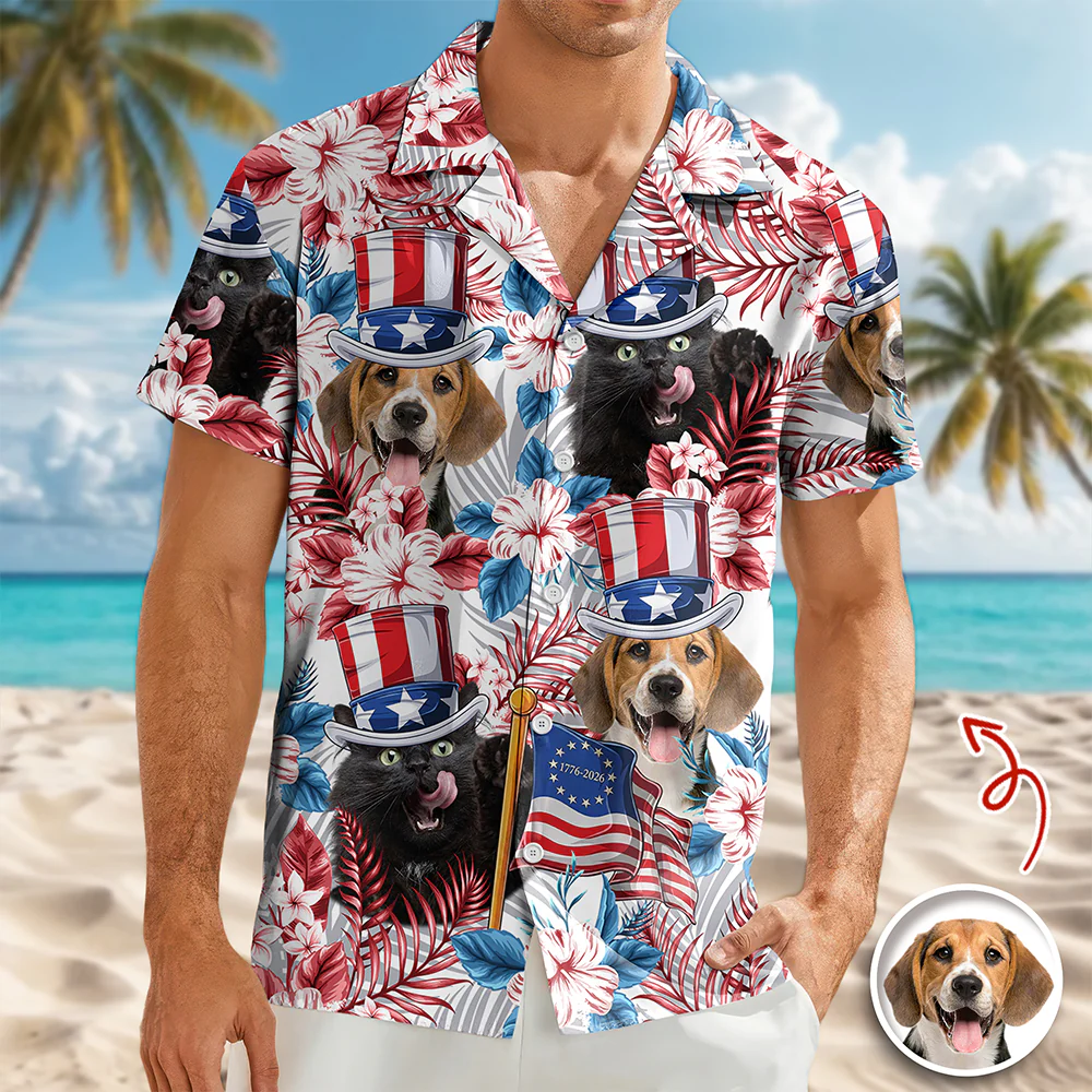 Custom Dog Cat Face Hawaii Shirt Personalized Aloha Shirt HA75 920208 - Image 7