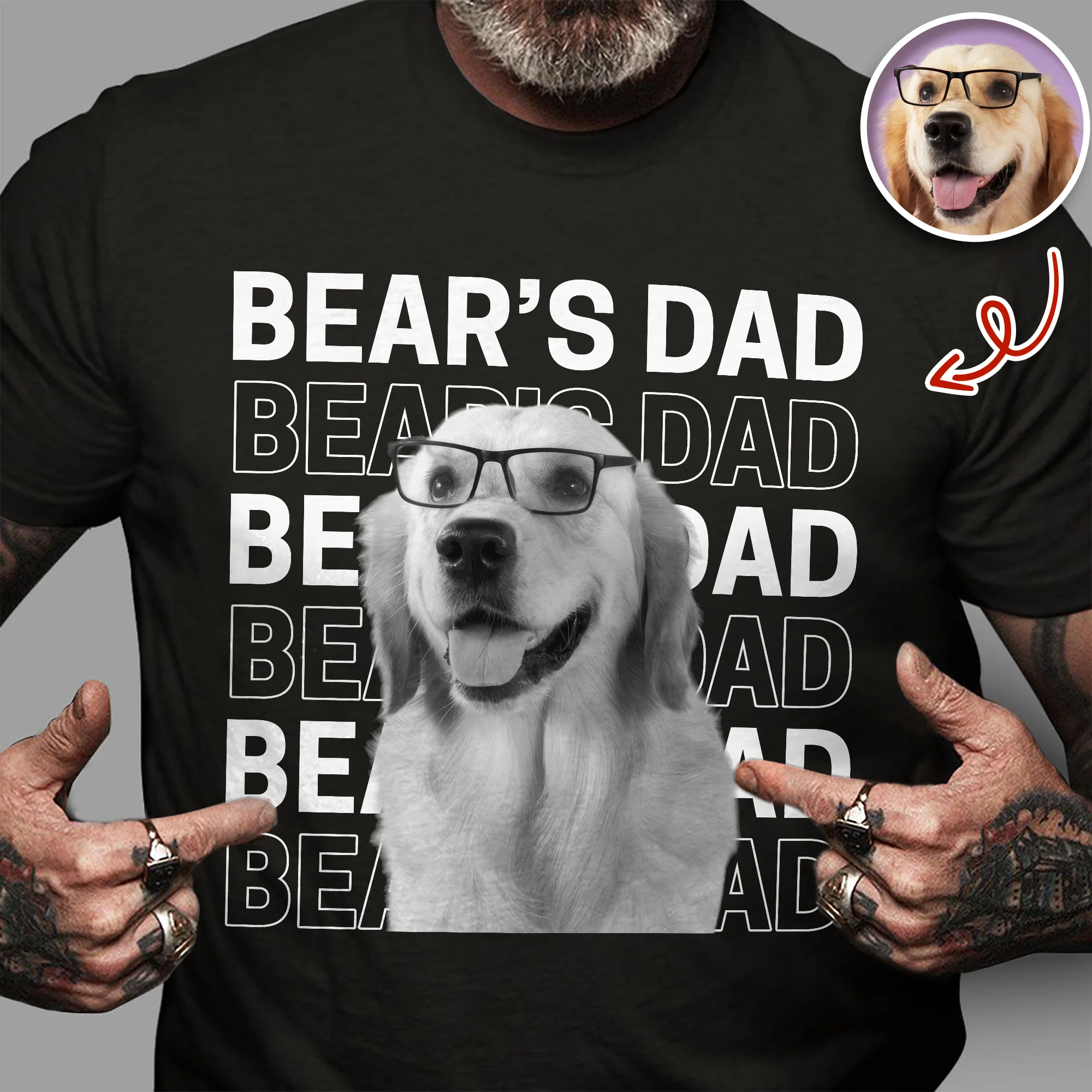 Custom Dog Cat Photo Dad, Mom Comfort Shirt HO82 902702 - Image 6