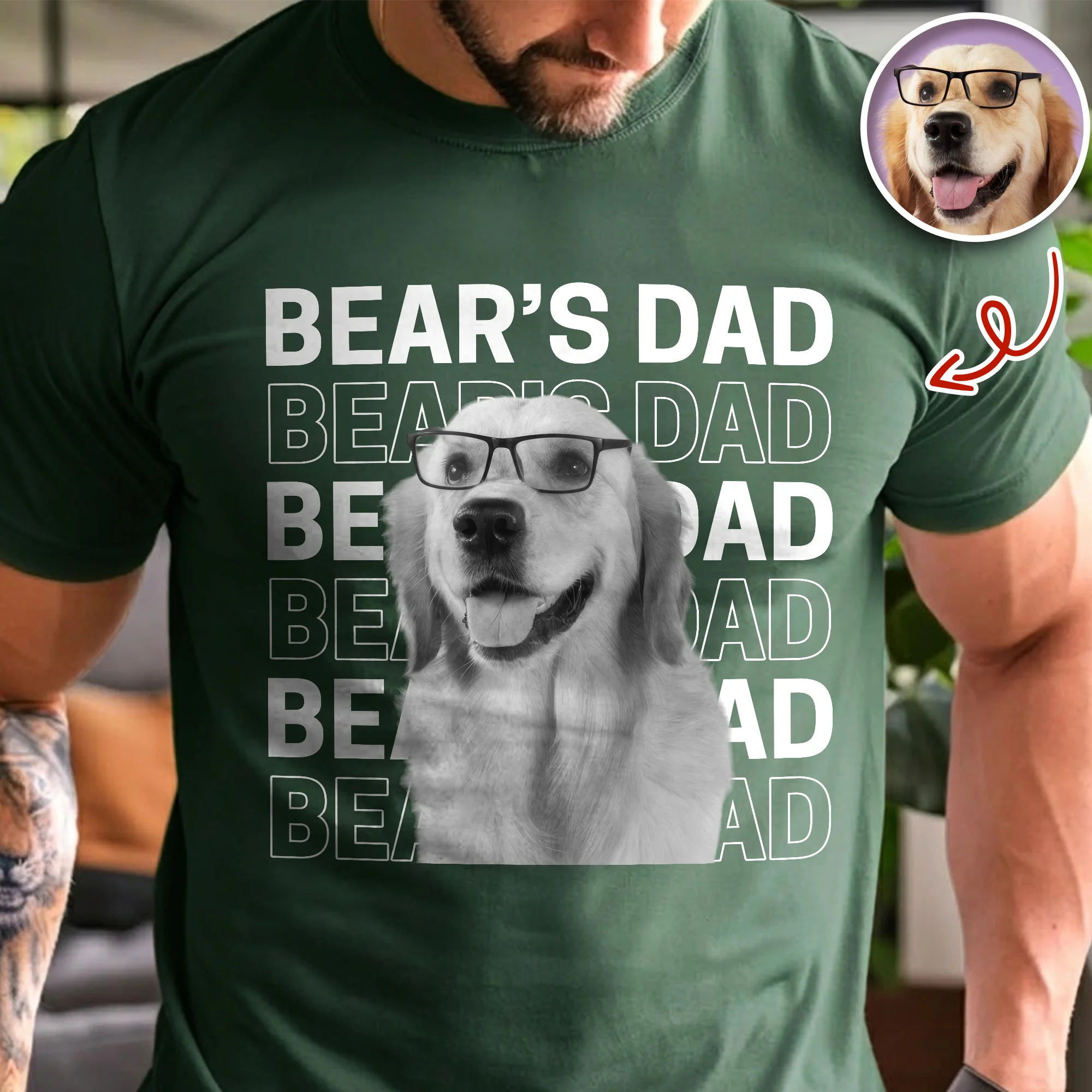 Custom Dog Cat Photo Dad, Mom Comfort Shirt HO82 902702 - Image 7