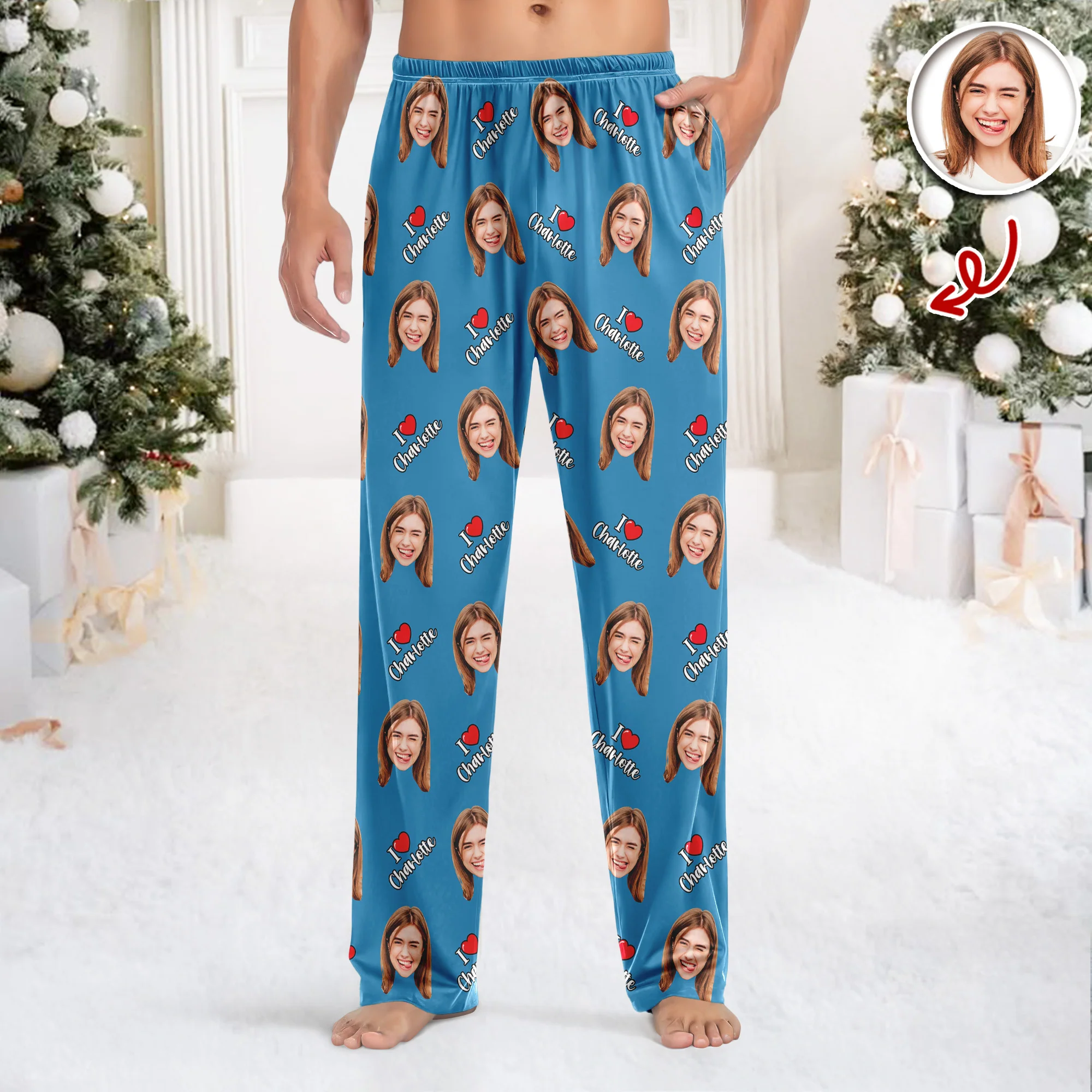 Custom Face Couple Sweatpants Valentine's Day Gift HA75 898404 - Image 3