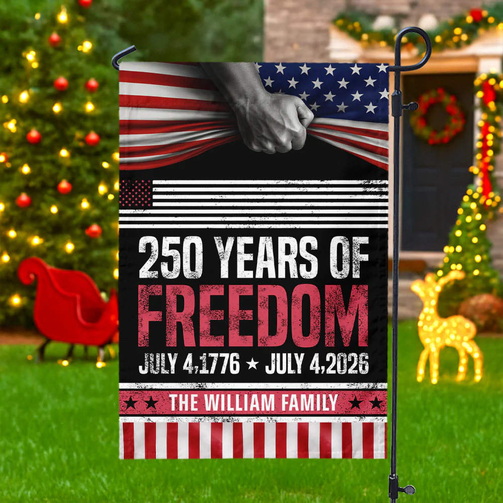 Custom Family Name 250 Years Of Freedom 1776-2026 Garden Flag LM32 895371 - Image 4