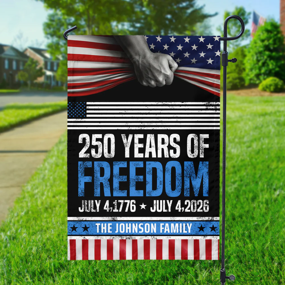 Custom Family Name 250 Years Of Freedom 1776-2026 Garden Flag LM32 895371 - Image 7