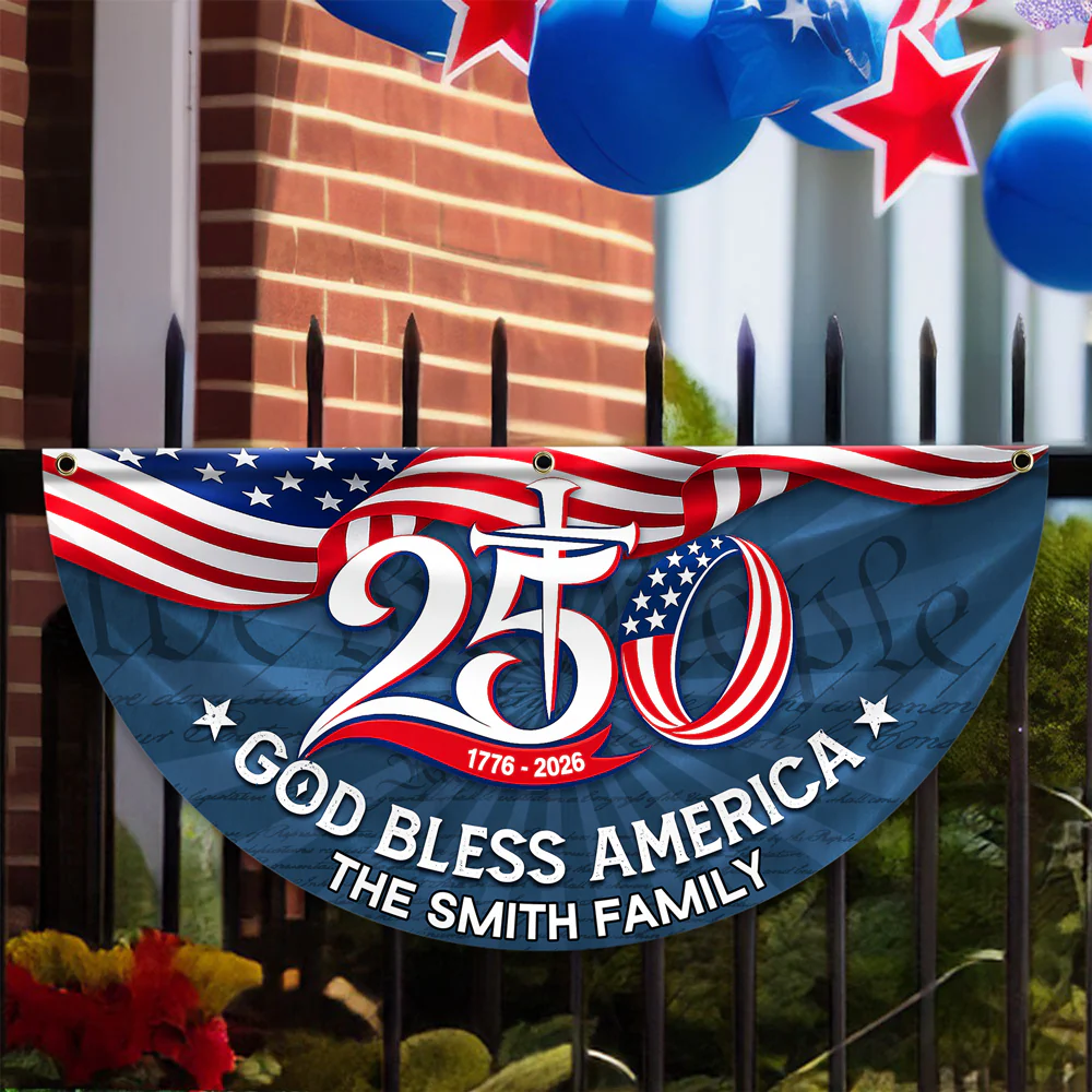 Custom Family Name 250th Anniversary God Bless America 1776-2026 HO82 902784 - Image 5