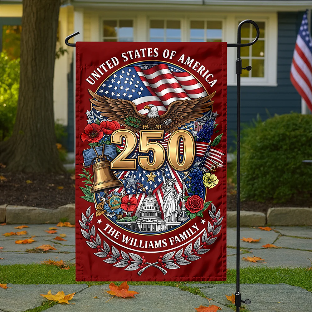 Custom Family Name United States Of America Statue Of Liberty 250th Anniversary Garden Flag LM32 669293 - Image 4