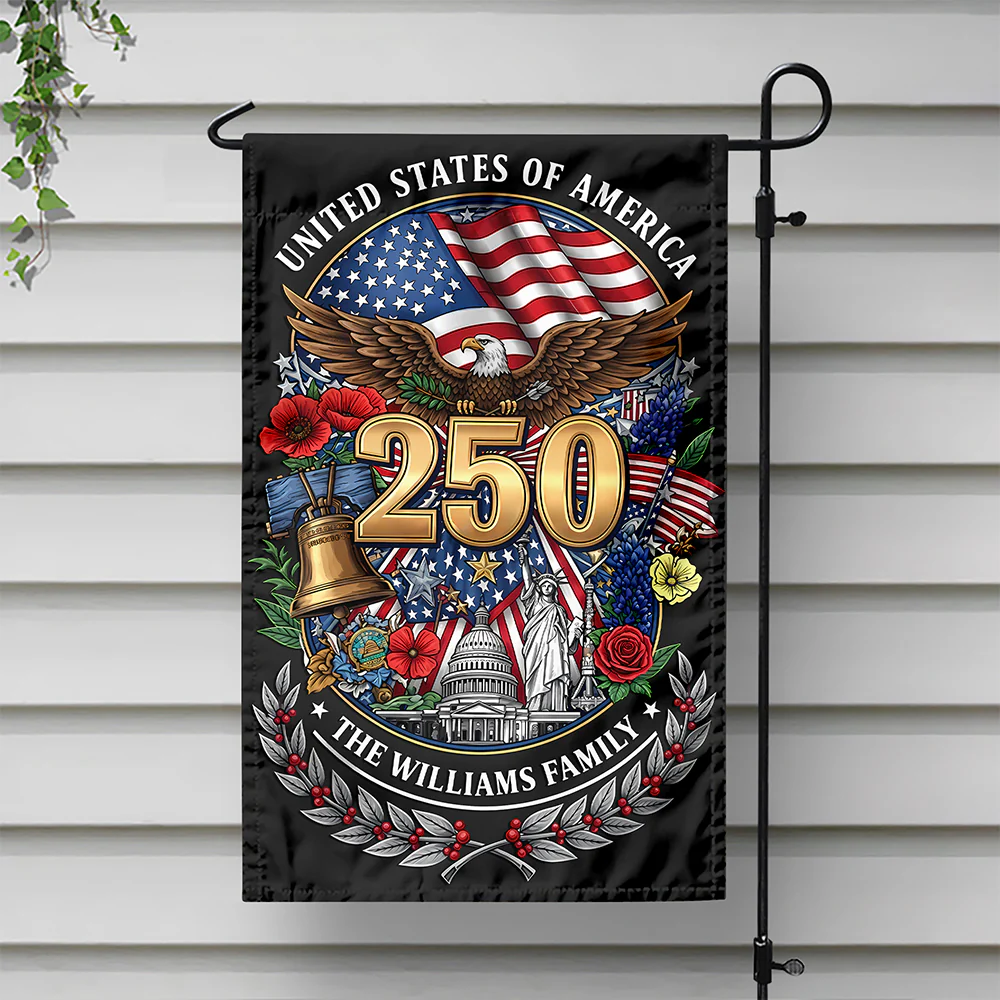 Custom Family Name United States Of America Statue Of Liberty 250th Anniversary Garden Flag LM32 669293 - Image 7