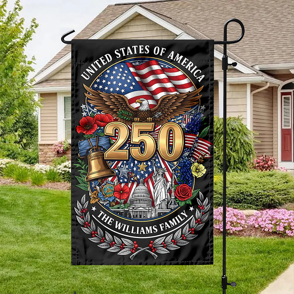Custom Family Name United States Of America Statue Of Liberty 250th Anniversary Garden Flag LM32 669293 - Image 8