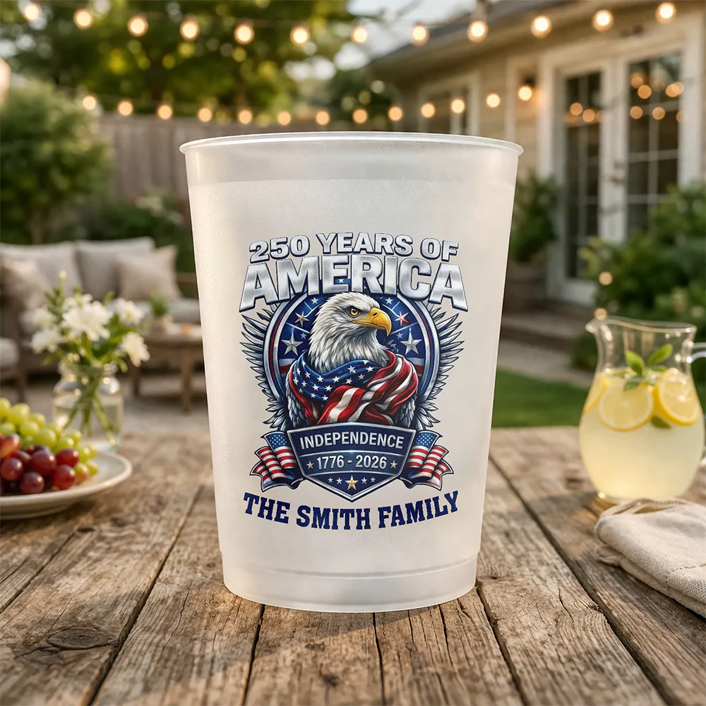 Custom Family Name US 250 Years Anniversary 1776-2026 Cups For Party CH07 911334