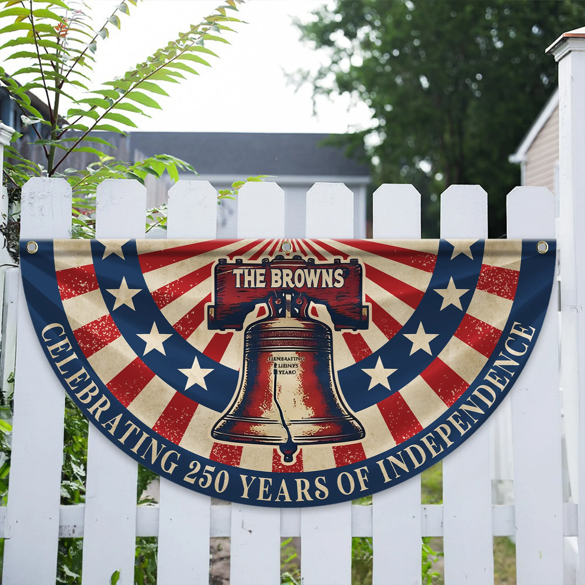 Custom Family Name USA Celebrating 250 Years Of Independence Fan Flag LM32 897951 - Image 6
