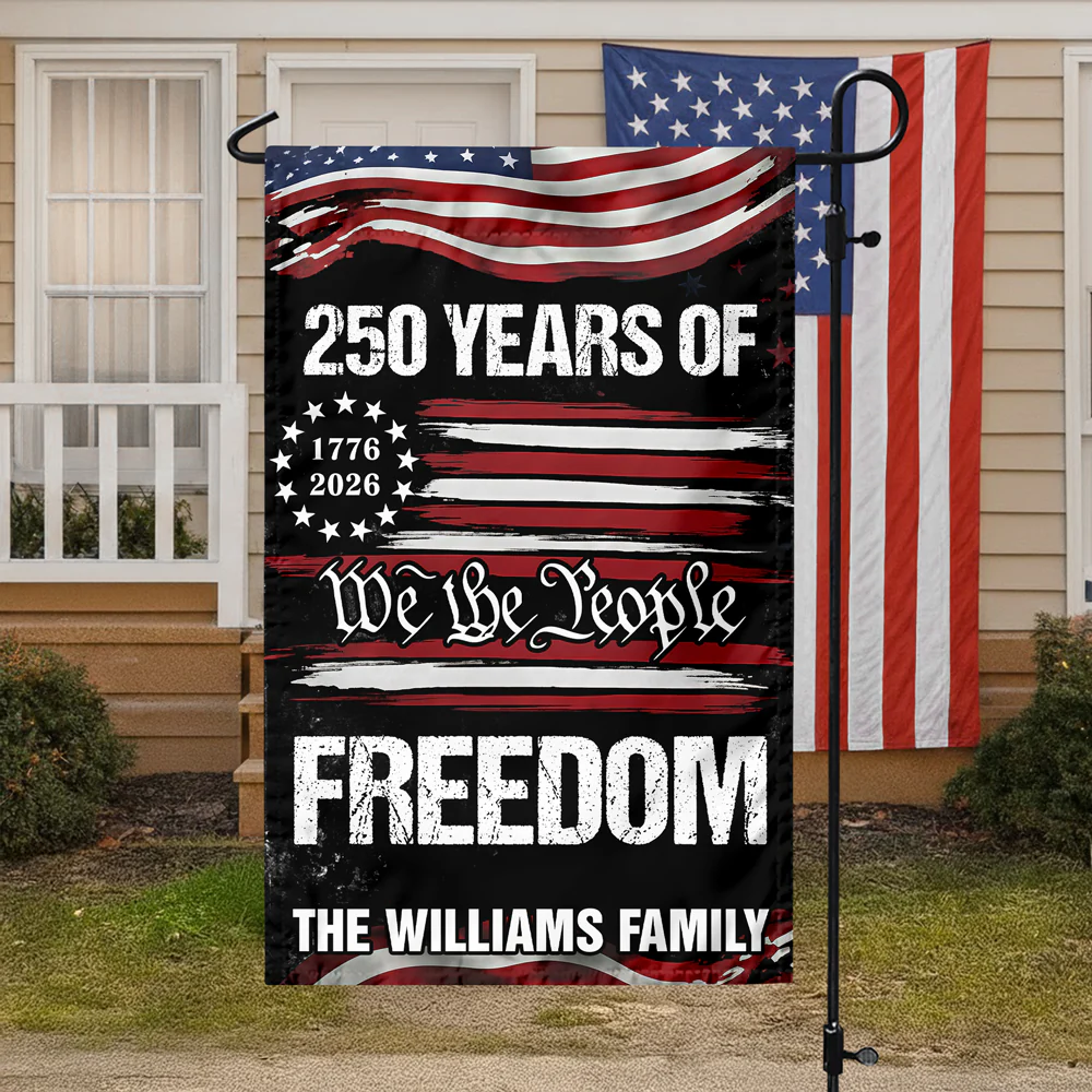 Custom Family Name We The People 250 Years USA Garden Flag HA75 920574 - Image 3